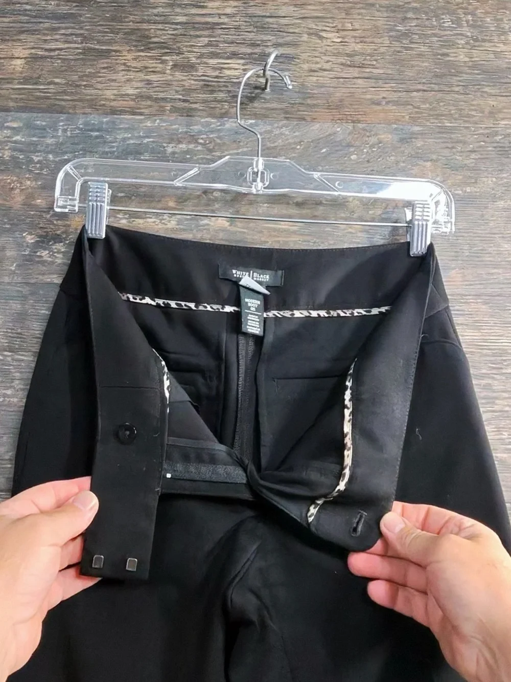 White House Black Market Black Wide-Leg Dress Pants